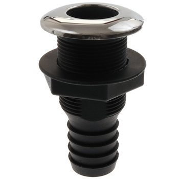 PRZEJŚCIE KADŁUBOWE CZARNE 1 1/4" / 32 MM, KOŁNIERZ ZE STALI NIERDZEWNEJ