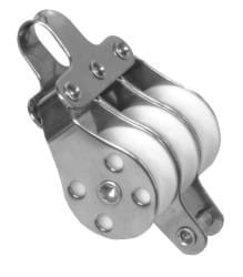 BLOK POTRÓJNY SZEREGOWY STALOWY Z ZACZEPEM