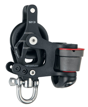 BLOK POJEDYNCZY ELEMENT 45 MM ALUMINIUM KRĘTLIK ZACZEP KNAGA HARKEN