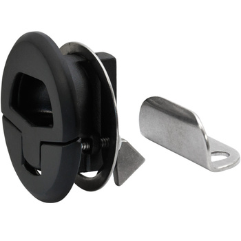 ZAMEK POKRYWY BAKISTY ROUND, STAL NIERDZEWNA, CZARNY (N)