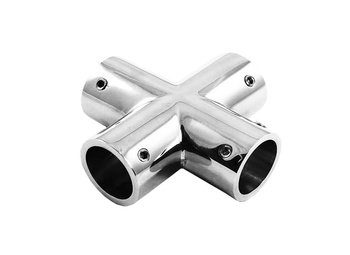 RELING ŁĄCZNIK RUROWY KRZYŻAKOWY 22 MM