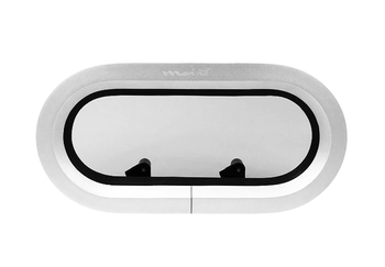 OKNO JACHTOWE BOCZNE OTWIERANE OWALNE 175X345 MM ALUMINIOWE