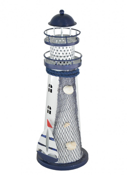 LATARNIA METALOWA MORSKA LED 28.5CM