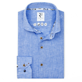 KOSZULA MĘSKA AMSTERDAM R2 LINE STRECH R2WSP02118   LIGHT BLUE