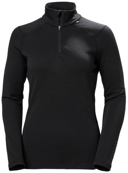 BIELIZNA DAMSKA HELLY HANSEN KOSZULKA W LIFA MERINO MIDW 1/2 ZIP (49377) BLACK